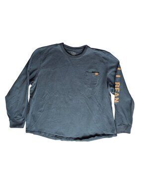 L.L.Bean Shirt Mens Size XXXL ' Rugged Apparel ' Long Sleeve Heavy Crewneck 3XL